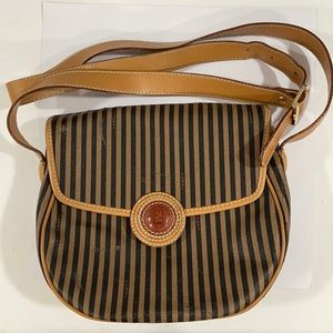 Vintage Fendi Pequin Crossbody